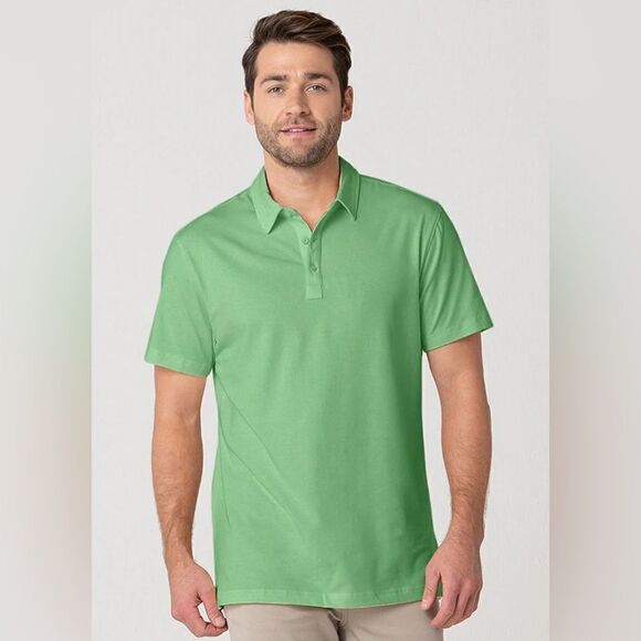 NEW Swet Tailor Mens Green All In Polo - Picture 1 of 9